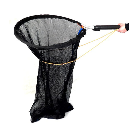 FP-24H Freeman pole shown horizontally on white, with locking loop, padded handle, and black shaft for animal handling.