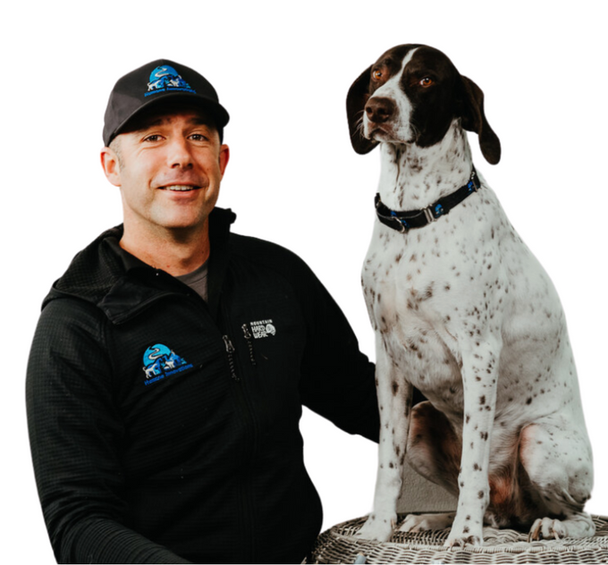 John Peaveler, Owner and Principal Consultant of Humane Innovations, with his dog