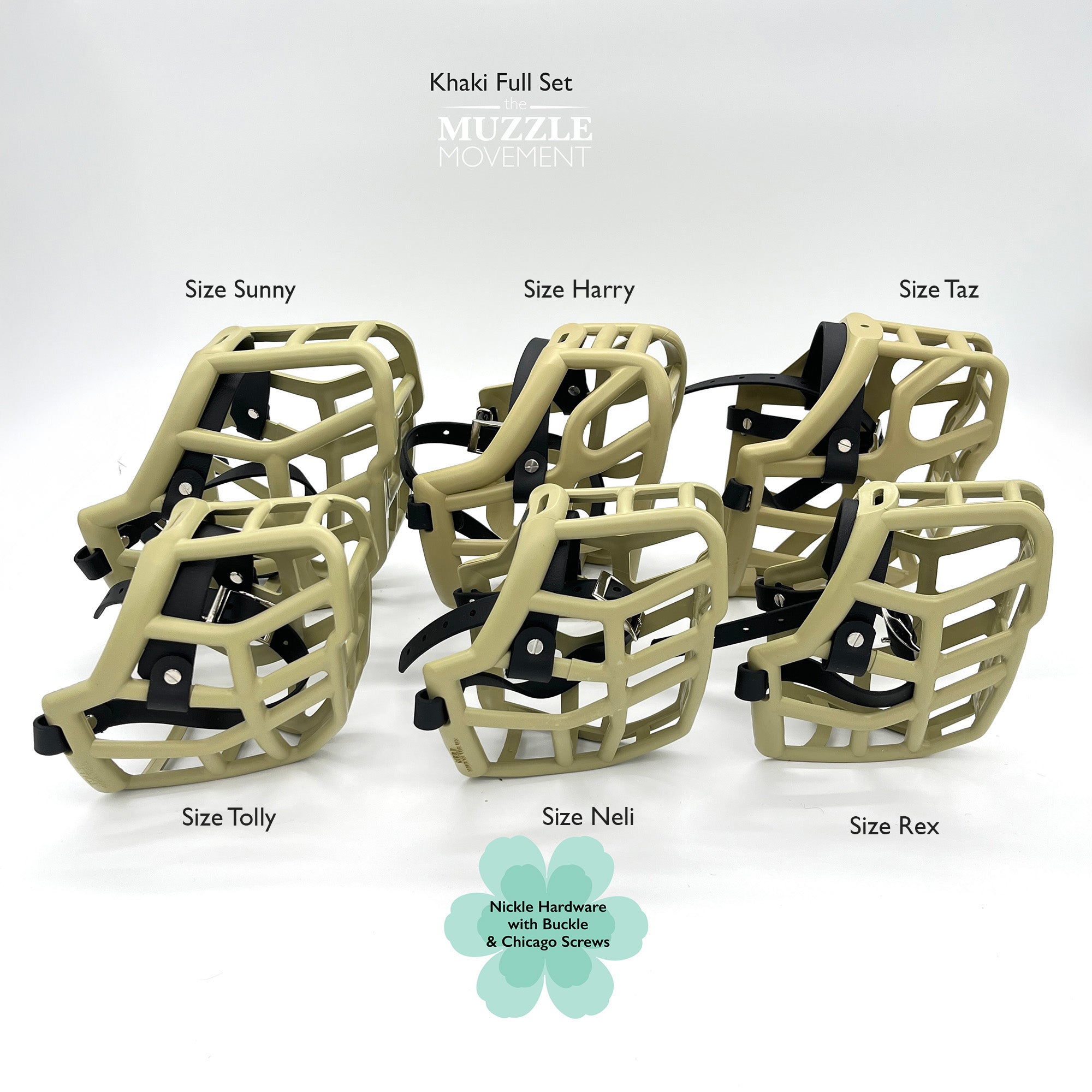 The Muzzle Movement Canine Professional Size Bundle, Khaki Green
