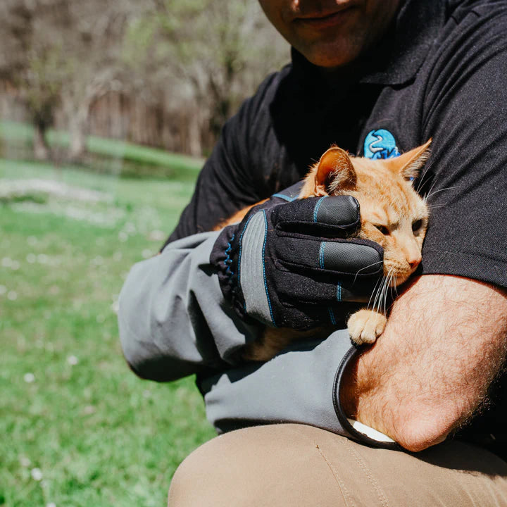 VPS5 catch pole with red handle and black shaft shown against a white backdrop for animal restraint use.