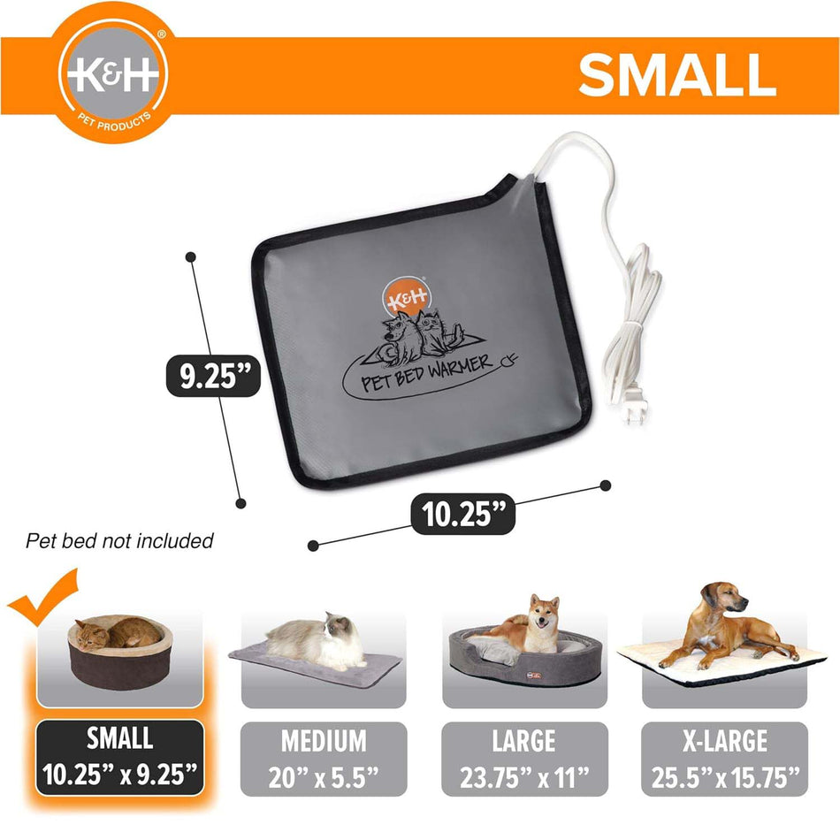 K&H Pet Bed Warmer – Indoor Heated Pad for Cats & Dogs, Thermostatically Controlled, Energy-Efficient, Safe for Arthritis & Comfort
